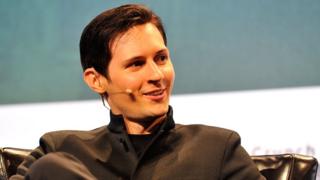 Telegram and Vkontakte founder Pavel Durov speaks at the TechCrunch conference in San Francisco in 2015.