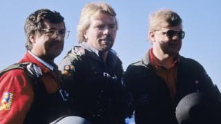 The Virgin team with Sir Richard Branson