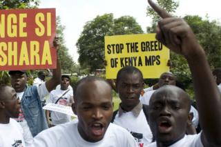 Protest against MPs pay