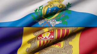 Banderas de San Marino y Andorra