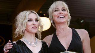 Madonna and Sharon Stone in 2008
