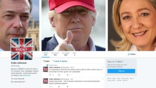 Fake twitter page