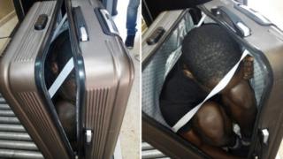 Maafisa wa polisi wa Cueta walichapisha picha hii siku ya Jumapili