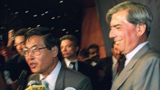 Alberto Fujimori y Mario Vargas Llosa