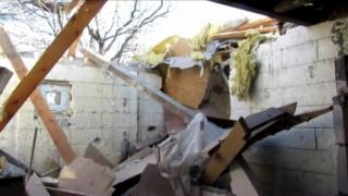 Damage from Ukrainian shelling