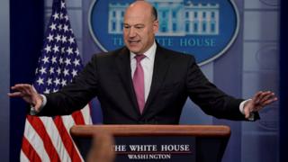 Director of the National Economic Council, Gary Cohn, speaks during a White House news conference on January 23, 2018