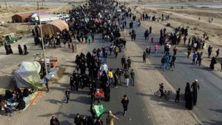 Karbalo shahriga millionlab Shia ziyoratchilari ziyoratga borishgan