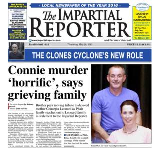 Impartial Reporter front page, 18 May