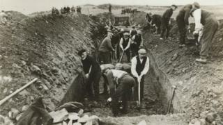 Digging The Graves At Otranto Cemetery, Islay, Scotland