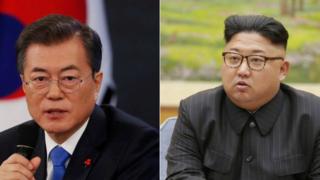 Presiden Moon Jae-in dan Kim Jong-un