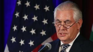 Rex Tillerson. Picha: 19 April 2017
