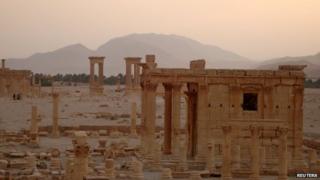 Temple of Baal Shamin at sunset