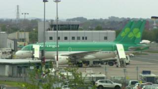Aer Lingus planes at Belfast City Airport