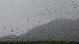 Rain on window