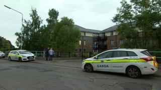 Irish police are examining the scene of the incident in Crumlin
