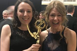 Anna McCleery and Vicki Lutas at the Emmys