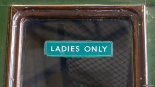 Ladies Only sign on Southern Railway 4-sub S8143S
