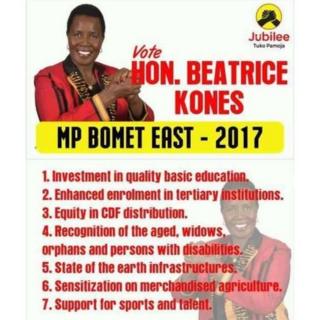 Béatrice Kones, épouse de l'ancien ministre kényan, Kipkalya Kones, a battu son fils Kipng'etich Kalya Kones