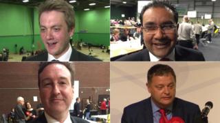 Clockwise from left: James Frith, Faisal Rashid, Chris Matheson and Mike Amesbury