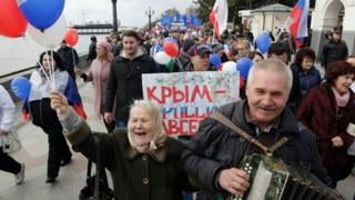 Багато мешканців Криму вітали анексію