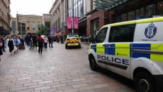Police outside Buchanan Galleries