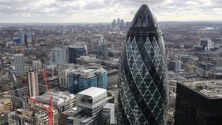 The Gherkin office building in London