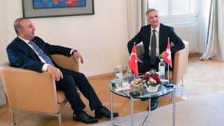 Dışişleri Bakanı Mevlüt Çavuşoğlu ve İsviçreli Didier Burkhalter