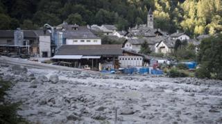 Image result for Eight missing after landslide in Switzerland
