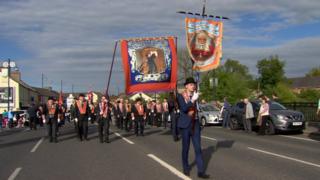 The Orange Order parade passed through Portadown on Saturday evening