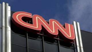 File image of CNN logo in Hollywood, US