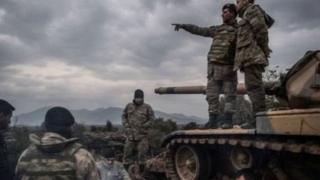 Afrin, Tükiyə, hərbi əməliyyatlar, bordo bərəlilər