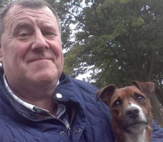 John Russell with his dog