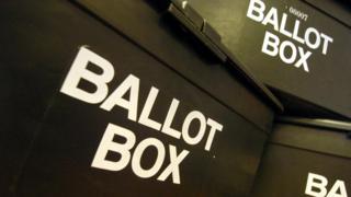 Election ballot boxes