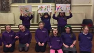 Choir singing song