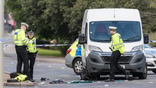 Van hits cyclist
