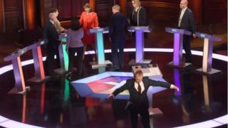 The leaders at the close of the debate