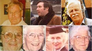 (clockwise from top left) - Robert Wilson, Geoffrey Packman, Arthur (Brian) Cunningham, Sheila Gregory, Enid Spurgin, Ruby Lake and Elsie Devine