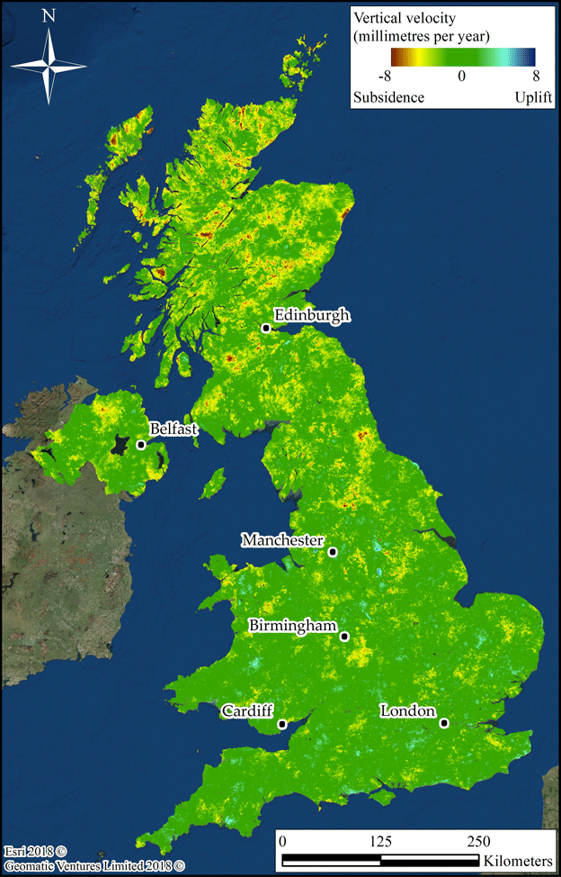 Map records UK's small ups and downs - BBC News