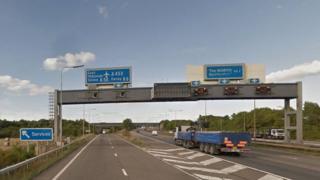 M1 near East Midlands Airport