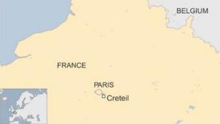 France map showing Creteil