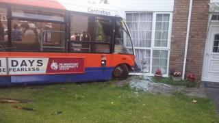 Bus crash scene