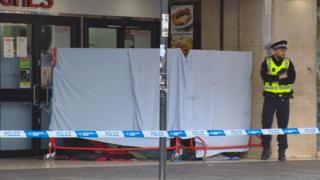 Police cordon outside TJ Hughes
