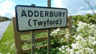 Adderbury sign