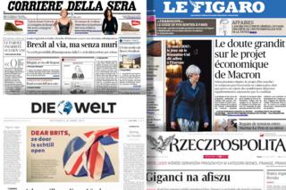 Newspaper front pages