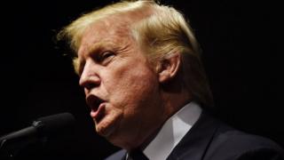 US President-elect Donald Trump - in front of an audience