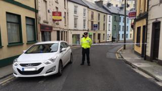 Gardaí (Irish police) cordoned off the scene in Connolly Street, Sligo