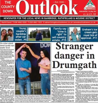 County Down Outlook front page, 17 May
