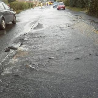 Flooding following the burst main at Ryde