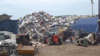 Waste dumped at the site in Nantyglo