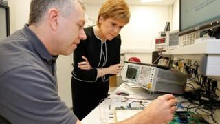 Nicla Sturgeon visiting Xilinx